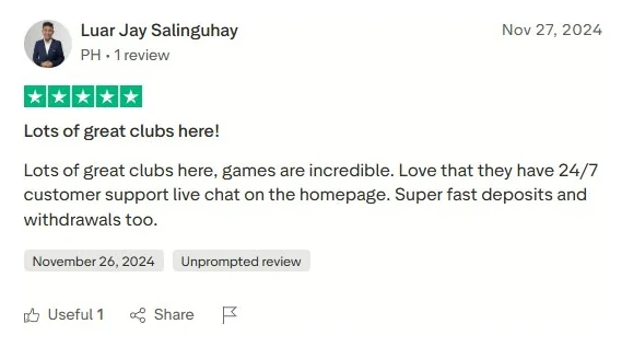Trustpilot review