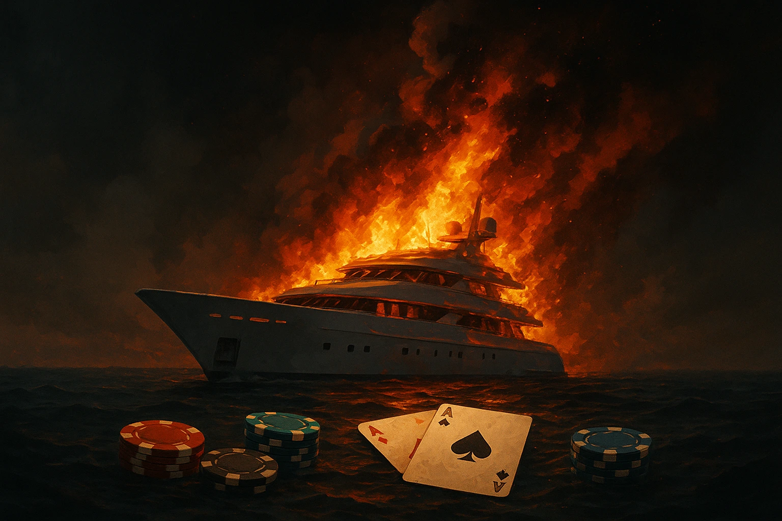 Poker players Yacht catches fire | Bluffing Monkeys