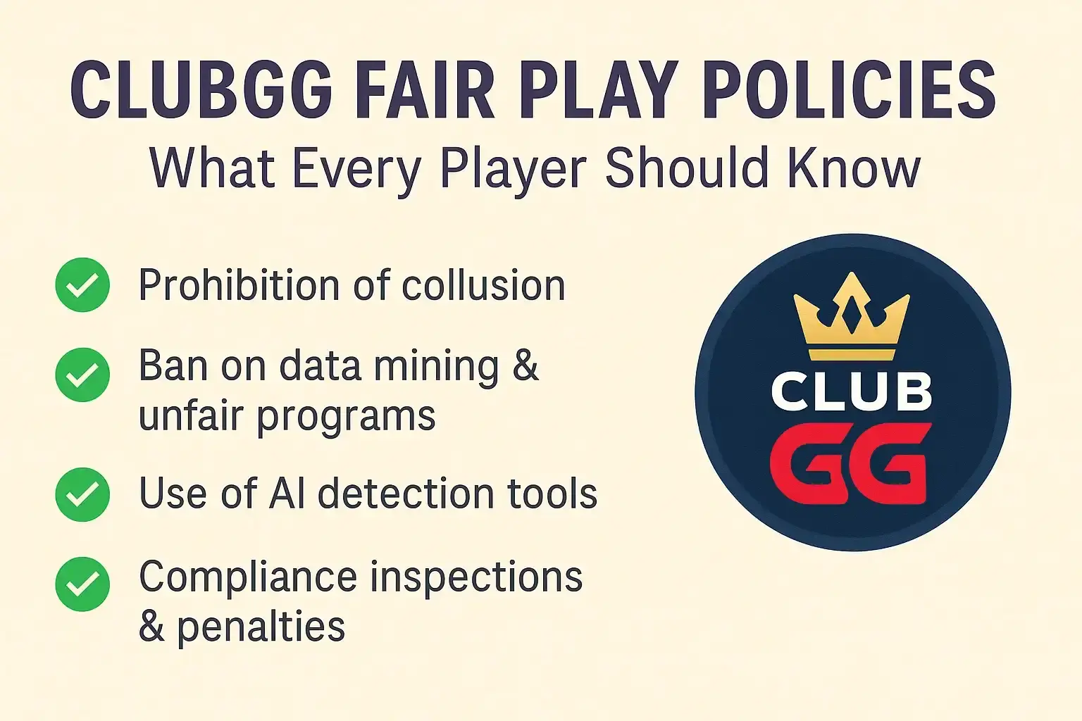 ClubGG Fair Play Policies | Bluffing Monkeys