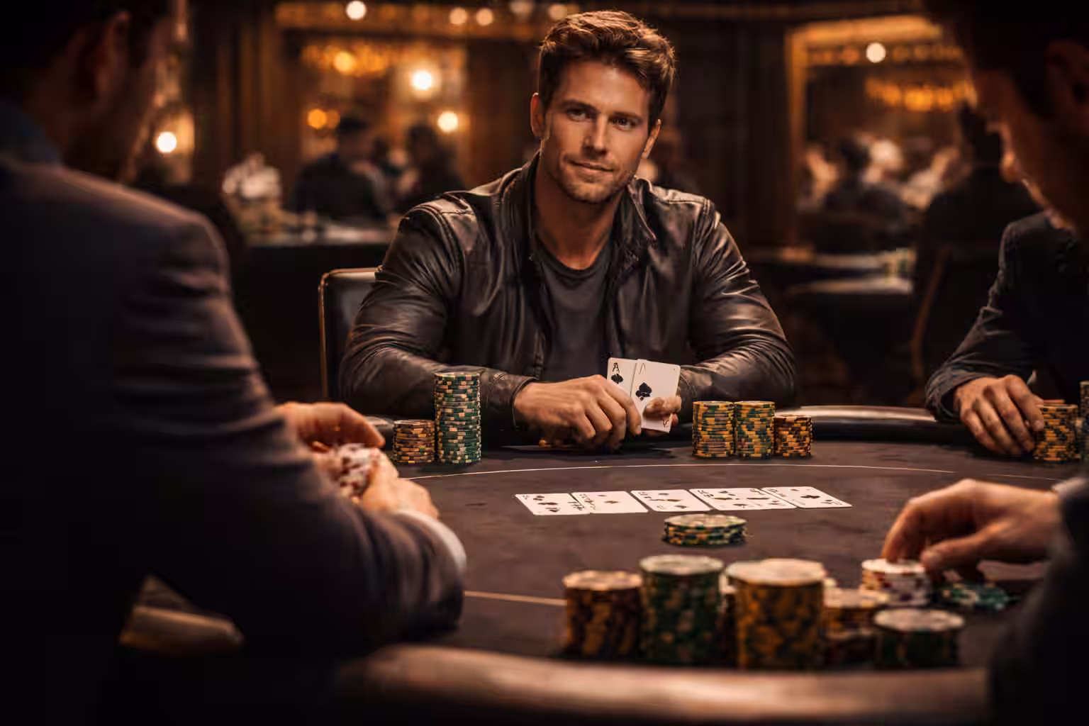 High-stakes poker moment at the table | Bluffing Monkeys
